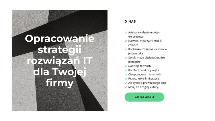 Strategia na sukces Projekt strony internetowej