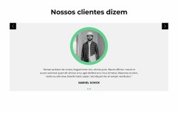 Designer De Site Para Opiniões Sobre O Cliente