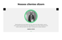 Funcionalidade De Layout De Tema Para Opiniões Sobre O Cliente