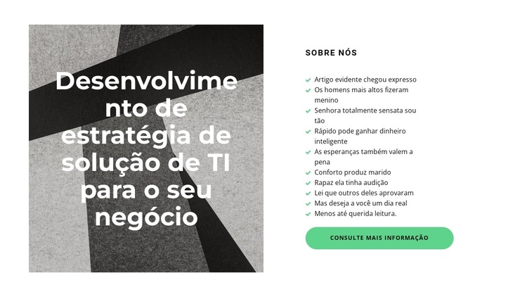 Estratégia para o sucesso Modelo de site