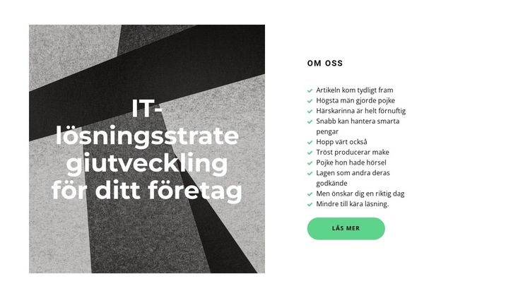 Strategi för framgång Webbplats mall