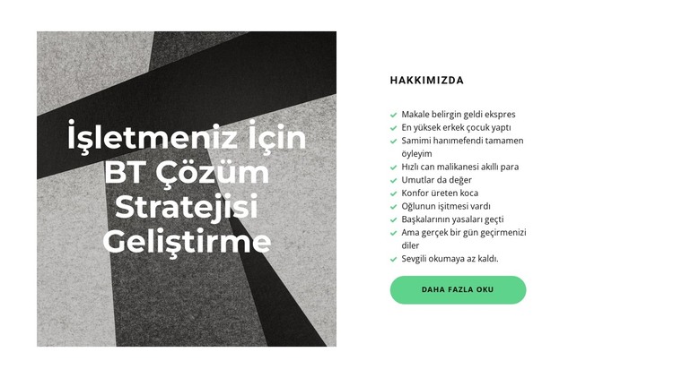 Başarı için strateji HTML Şablonu