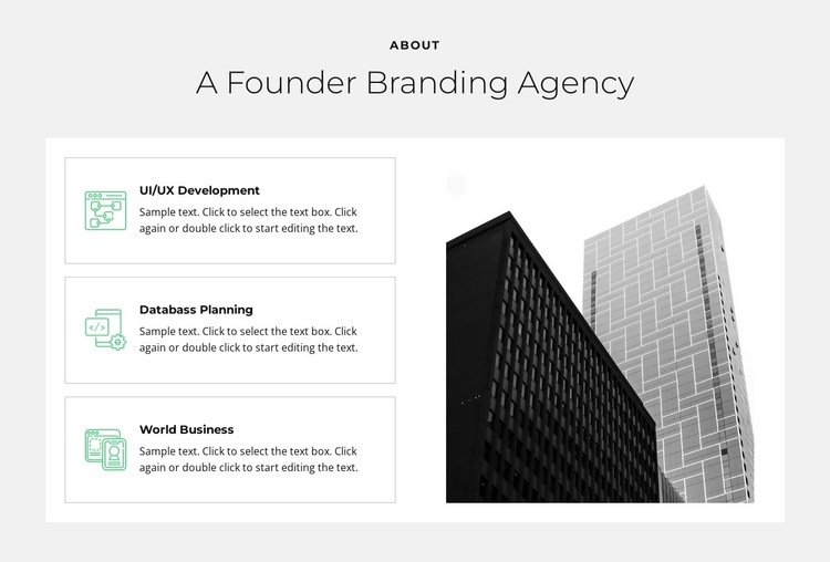 A founder agency Web Page Design