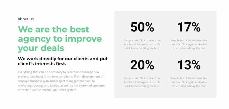 Percentage counter Landing Page