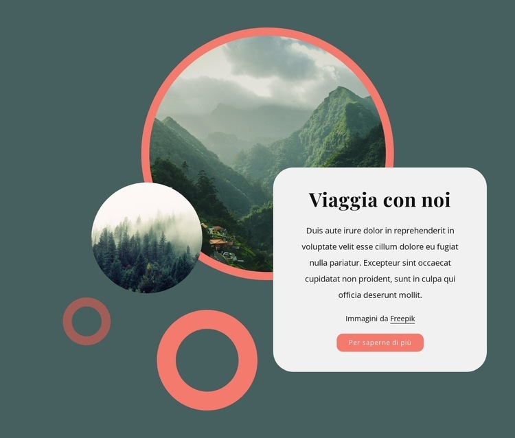 Viaggi avventura e tour naturalistici Costruttore di siti web HTML