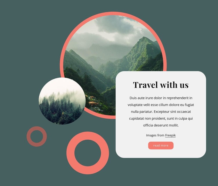 Adventure travel and nature tours Website Mockup