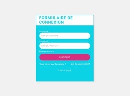 Créateur De Site Web Exclusif Pour Formulaire De Connexion Avec Fond Coloré