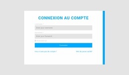 Connexion Au Compte Avec Bordure Droite - Un Magnifique Modèle D'Une Page