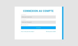 Thème WordPress Gratuit Pour Connexion Au Compte Avec Bordure Droite