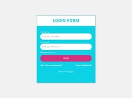 Login Form With Colored Background