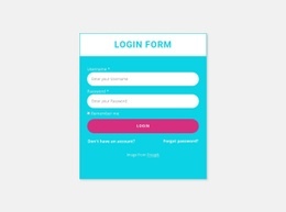 Awesome Html Code For Login Form With Colored Background