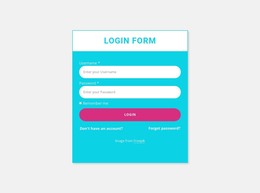 Login Form With Colored Background Flat Ui