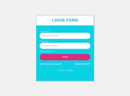 Login Form With Colored Background Templates Html5 Responsive Free