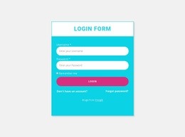Bejelentkezési Űrlap Színes Háttérrel - HTML Builder Online