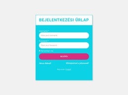 Bejelentkezési Űrlap Színes Háttérrel - Reszponzív HTML-Sablon