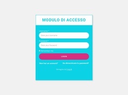 Modulo Di Accesso Con Sfondo Colorato - Progettazione Di Siti Web