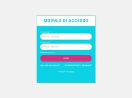 Modulo Di Accesso Con Sfondo Colorato - Modello HTML5 Multiuso