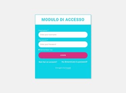 Modulo Di Accesso Con Sfondo Colorato Costruttore Joomla