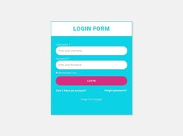 Login Form With Colored Background Joomla Page Builder Free