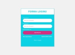 Formularz Logowania Z Kolorowym Tłem - Uniwersalny Szablon HTML5