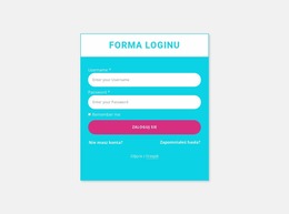 Formularz Logowania Z Kolorowym Tłem - Niestandardowy Szablon Joomla