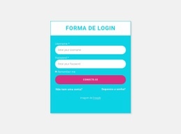 Formulário De Login Com Fundo Colorido - Web Design Multifuncional