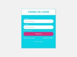Formulário De Login Com Fundo Colorido - Modelo HTML5 Multifuncional