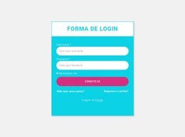 Formulário De Login Com Fundo Colorido - Página Inicial De Arrastar E Soltar