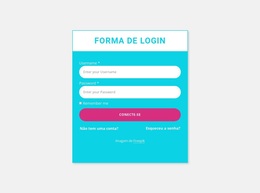 Formulário De Login Com Fundo Colorido - Tema WordPress Simples