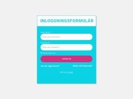 Inloggningsformulär Med Färgad Bakgrund Kreativ Byrå