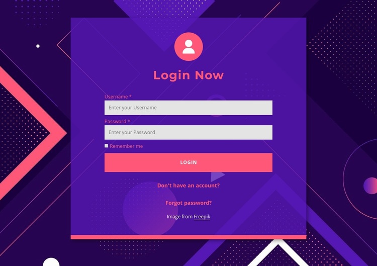 Login now Website Design