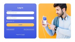 Design Template For Login Form With Image
