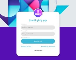 Giriş Formu Web Tasarımı - Herhangi Bir Cihaz Için Bir Sayfa Şablonu