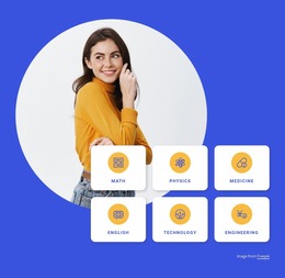 Math And Other Disciplines - Wireframes Mockup