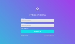 Přihlášení Člena – Jednoduchá HTML Šablona