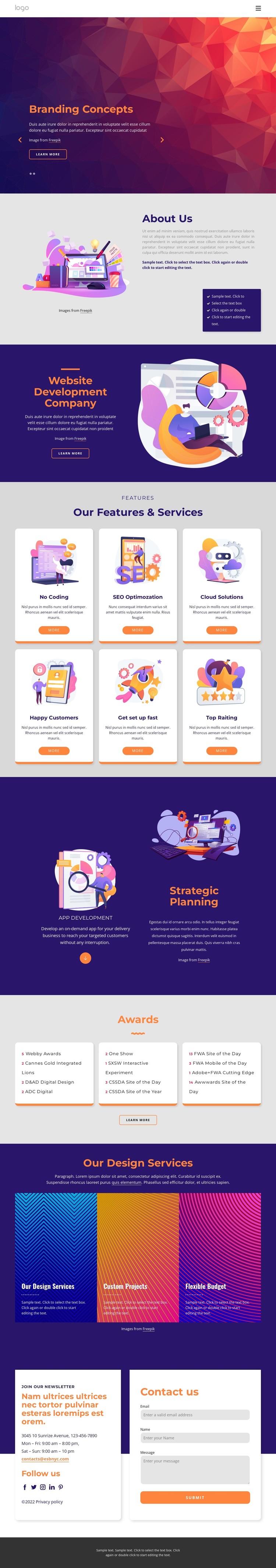Branding concepts CSS Template