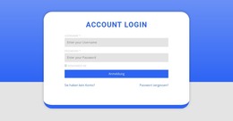 Anmeldeformular Mit Form – Vorlage Für Webentwicklung