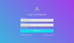 Login Für Mitglieder - Beste HTML5-Vorlage