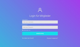 Login Für Mitglieder - Drag & Drop-Joomla-Vorlage