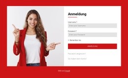 Login-Formular Split-Design - Web-Builder