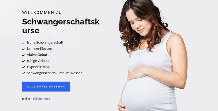 Schwangerschaft Geburt und Baby Website Builder-Vorlagen
