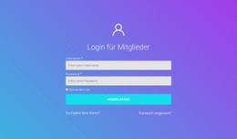 Website-Mockup-Generator Für Login Für Mitglieder