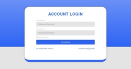 Anmeldeformular Mit Form - Premium-Website-Vorlage Für Unternehmen