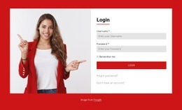 Login Form Split Design