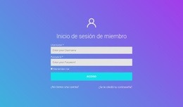 Inicio De Sesión De Miembro - Funcionalidad Del Creador De Sitios Web