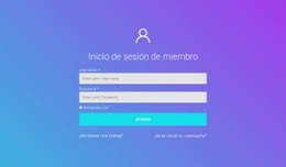 Inicio De Sesión De Miembro - Mejor Diseño De Sitio Web