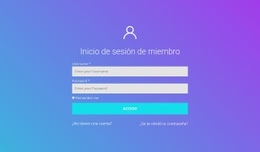 Generador De Maquetas De Sitios Web Para Inicio De Sesión De Miembro