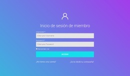 Inicio De Sesión De Miembro - Página De Destino De Arrastrar Y Soltar