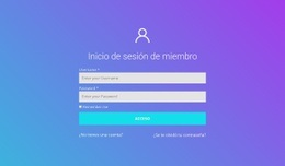 Inicio De Sesión De Miembro - Plantillas De Diseño De Sitios Web