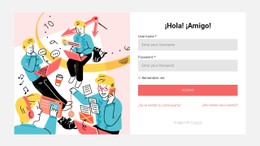 HTML Adaptable Para Hola Amigo